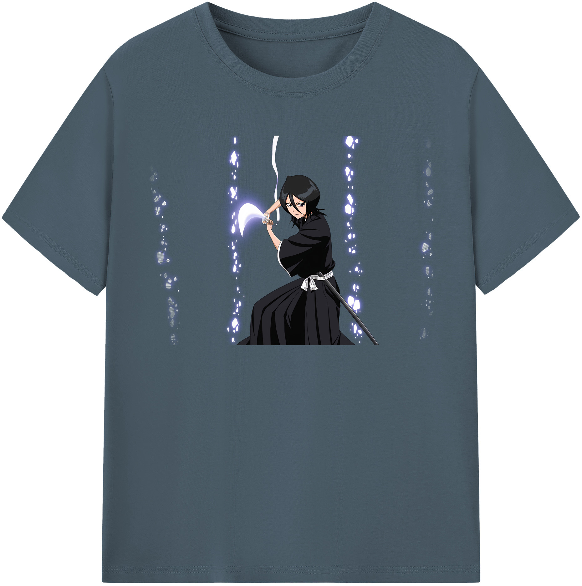 （画像用） ブリーチ 朽木ルキア BLEACH Kuchiki Rukia 綿100％半袖Tシャツ（フロントプリント）
